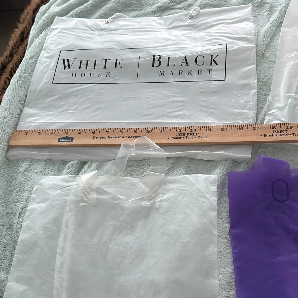 9 Assorted Empty Plastic Gift Bags